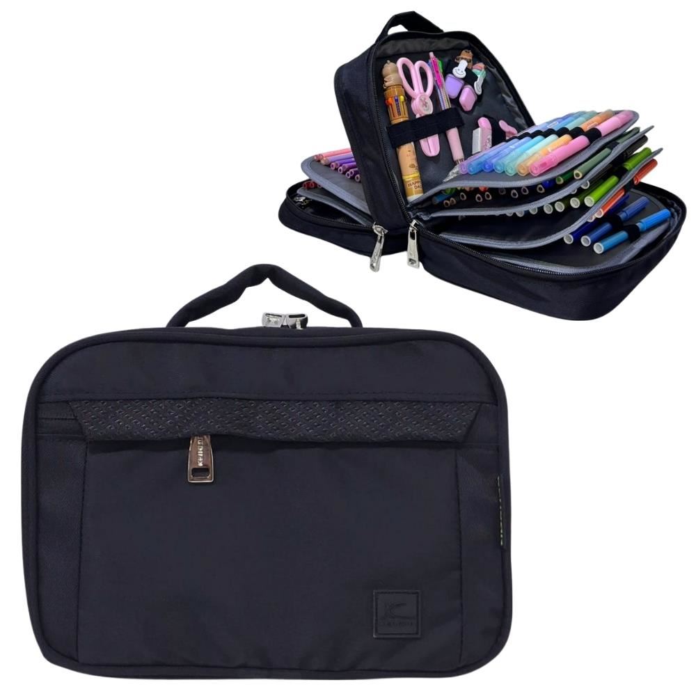 Cartuchera Organizadora Pencil Kengar - Negro Entero