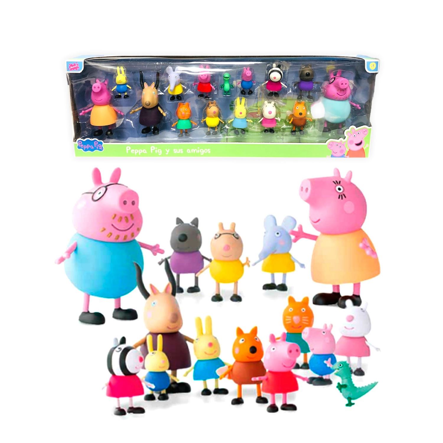Set De Peppa Pig 15 Personajes Familia y Amigos