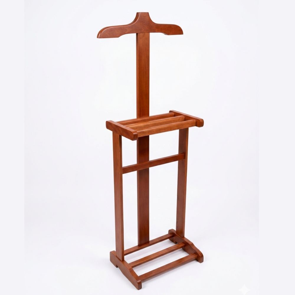 Perchero “Caballero de la Noche” en Madera Color Nogal