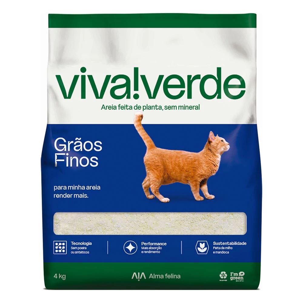 Arena Higienica para Gatos de Granos Finos Viva Verde 4kg