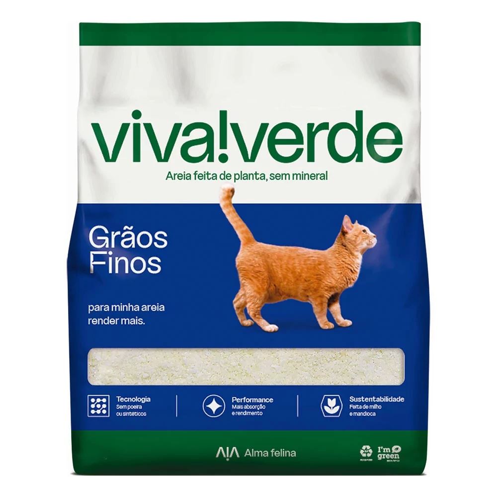 Arena Higienica para Gatos de Granos Finos Viva Verde 10kg
