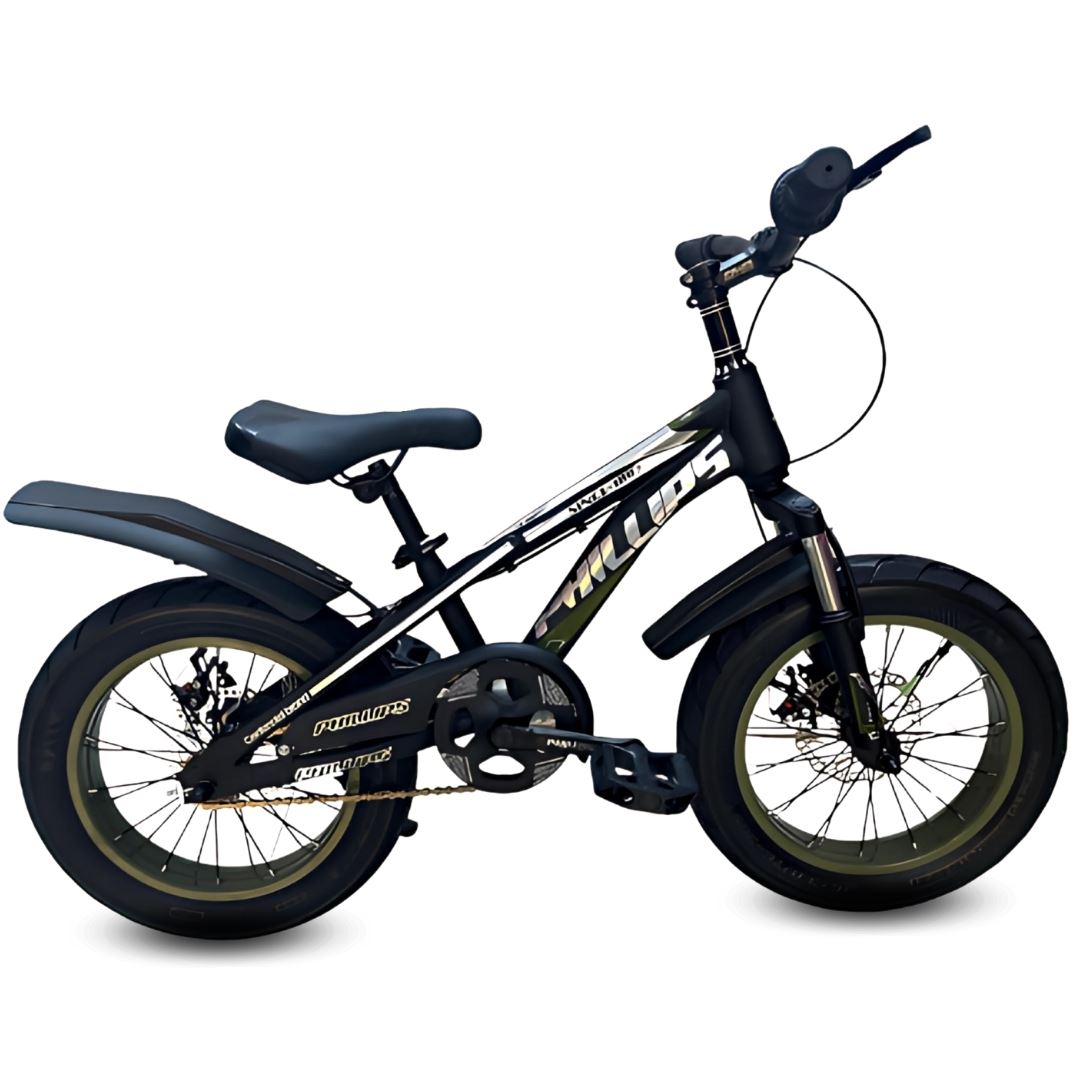 Bicicleta Deportiva Aro 16 «PHILLIPS» Llantas Anchas Dark Green