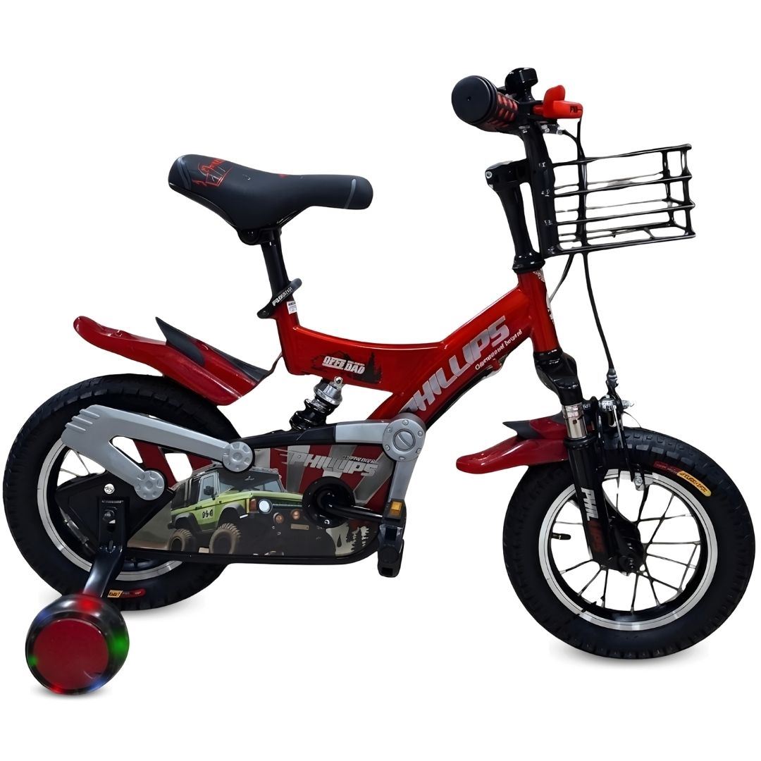 Bicicleta para Niño Aro 12 «PHILLIPS KIDS» con Canasta Red