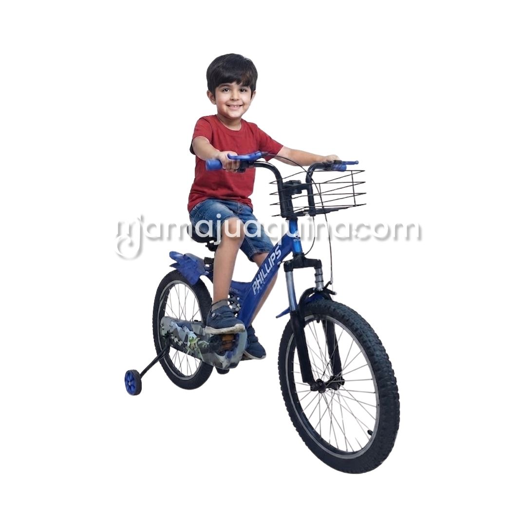 Bicicleta Para Niño Aro 20 «PHILLIPS KING» con Canasta Blue