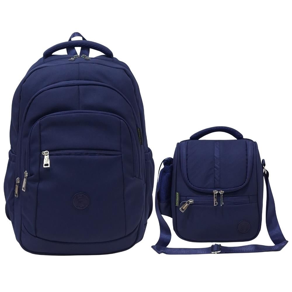 KIT ESCOLAR MOCHILA PIERO + LONCHERA PRADO AZUL