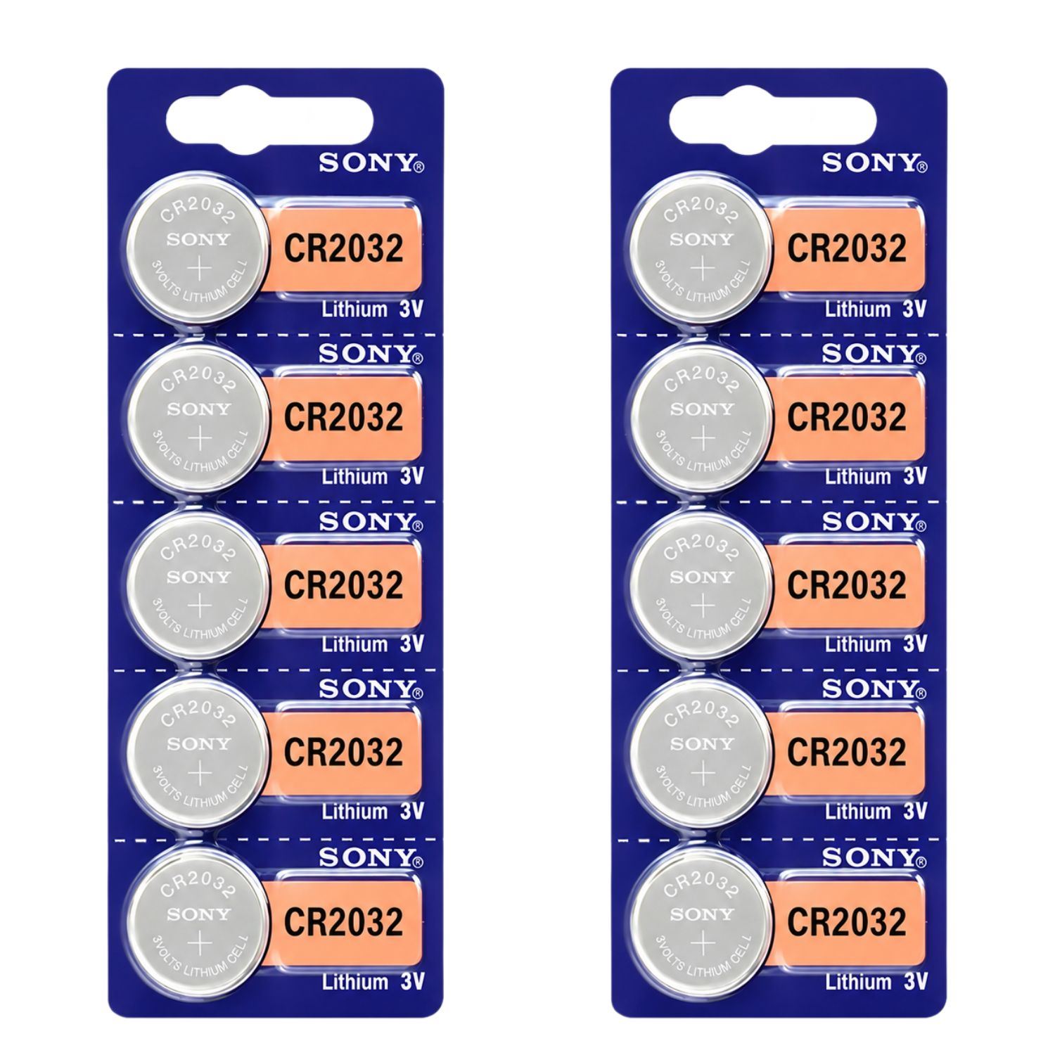 Pila CR2032 3V Litio Sony Original Blíster x10 Para Relojes y Controles