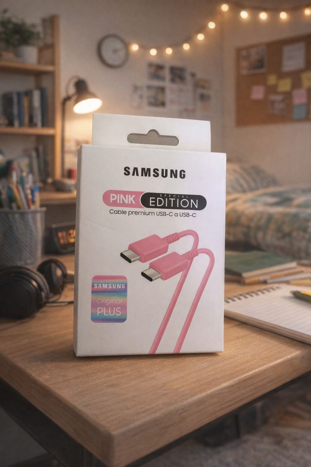 Cable Carga Rapida Rosado Pink