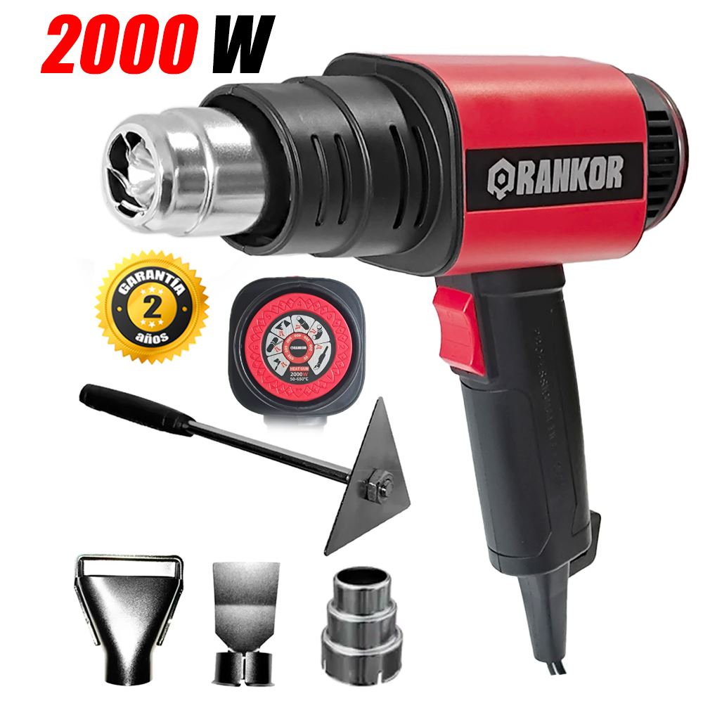 Pistola de Calor Aire Caliente Rankor RHG200002 50-650°C Dobla Tubos