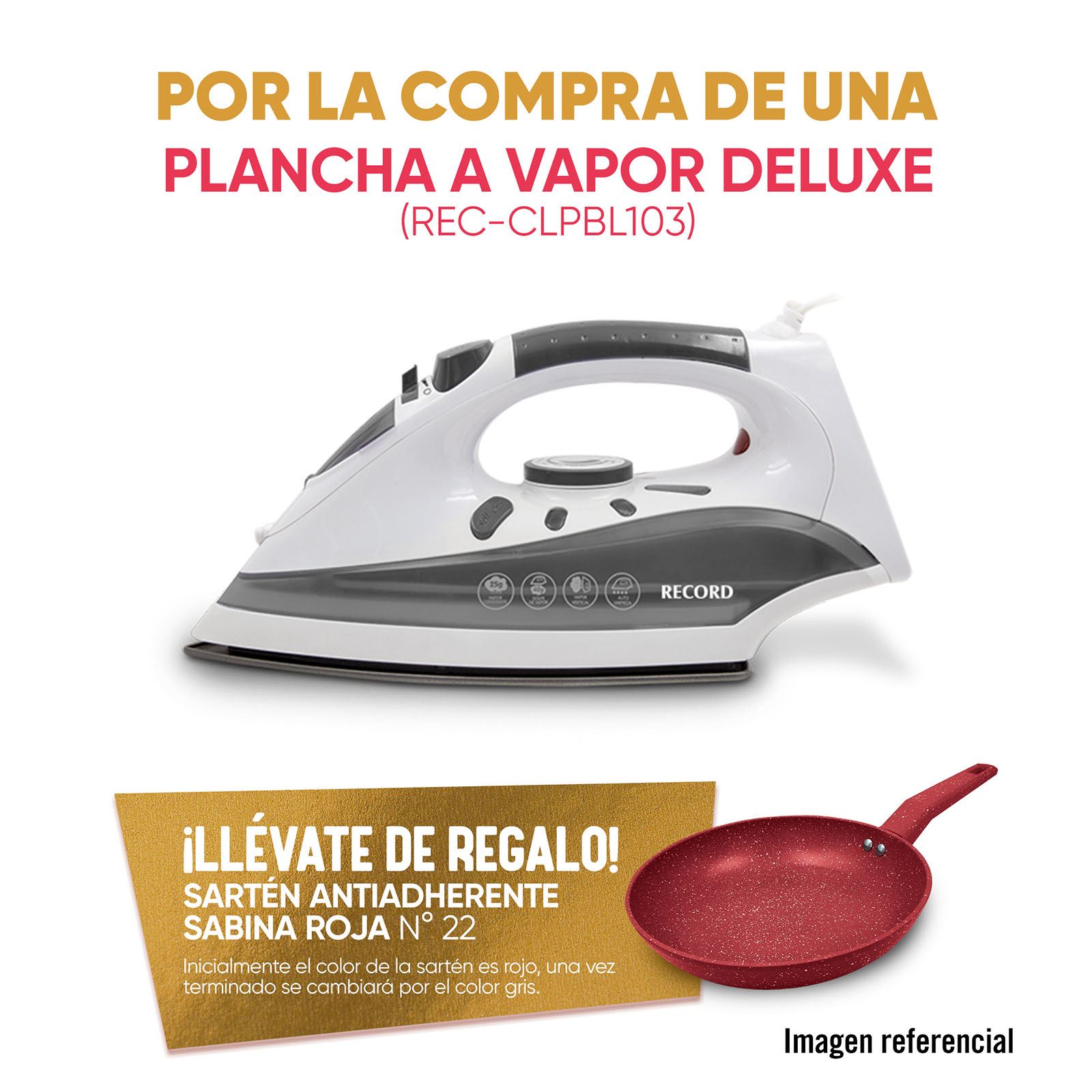 Plancha Record HJ-8059 1200 W | Coppel