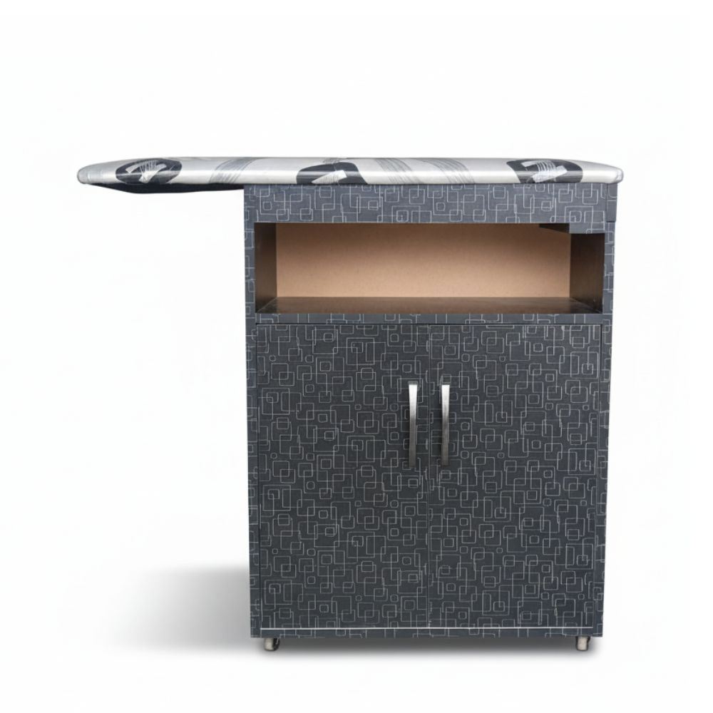 Planchador Negro Cubo Viene Armado con ruedas