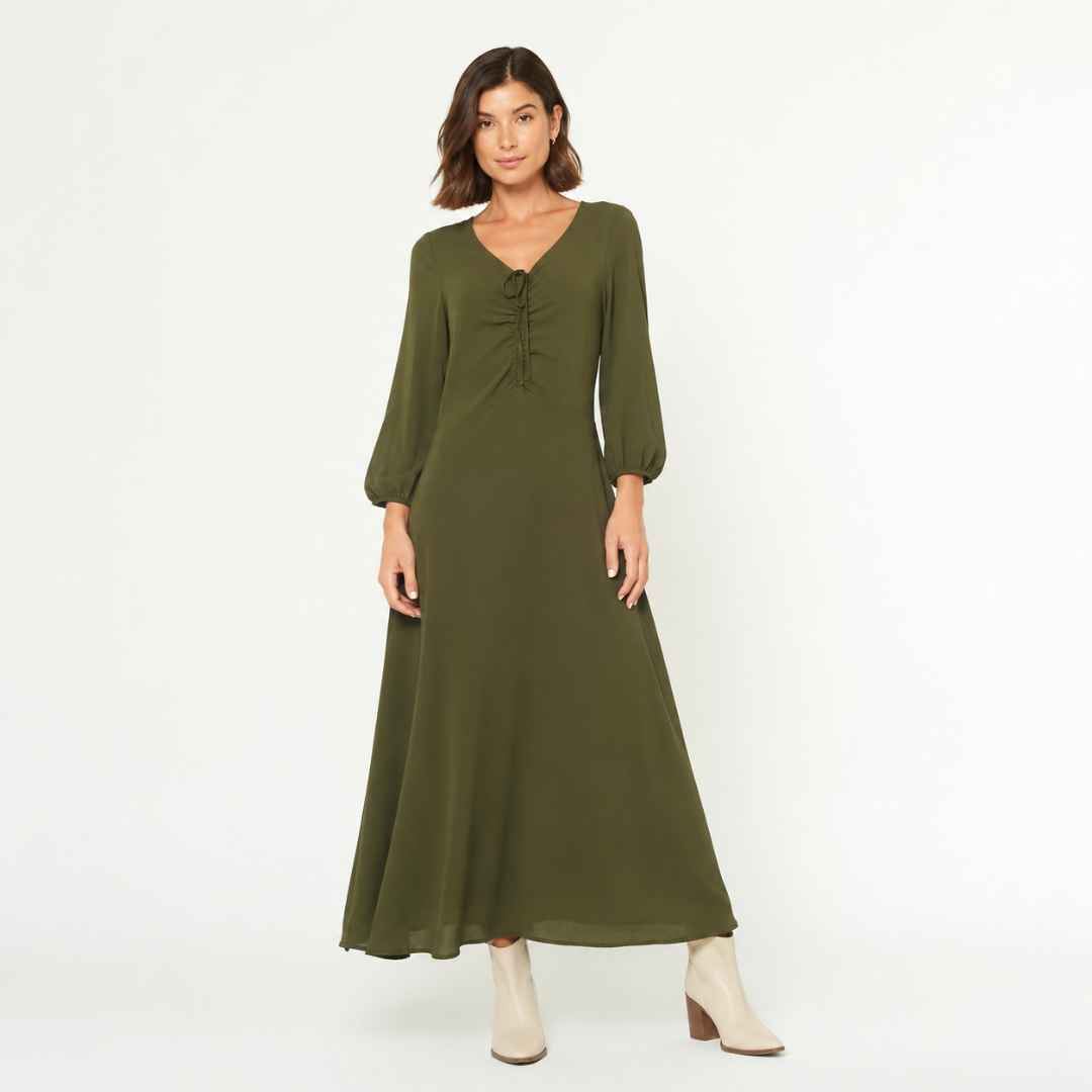 VESTIDO VERDE PARA DAMA