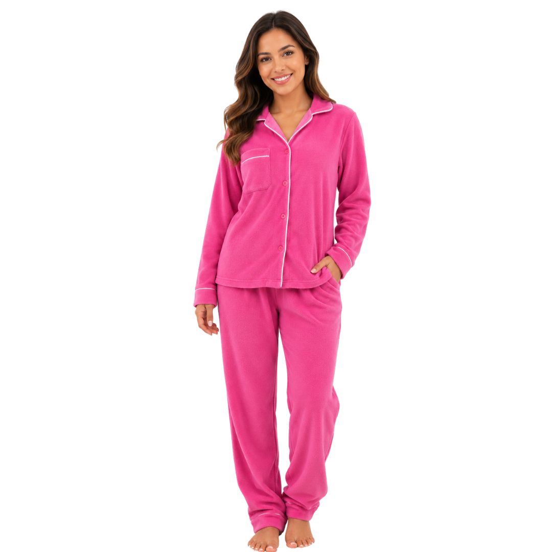Pijama polar dama camiseta + pantalón