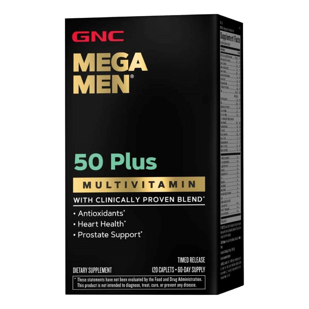 GNC Mega Men 50 Plus Multivitamin 120 Capsulas