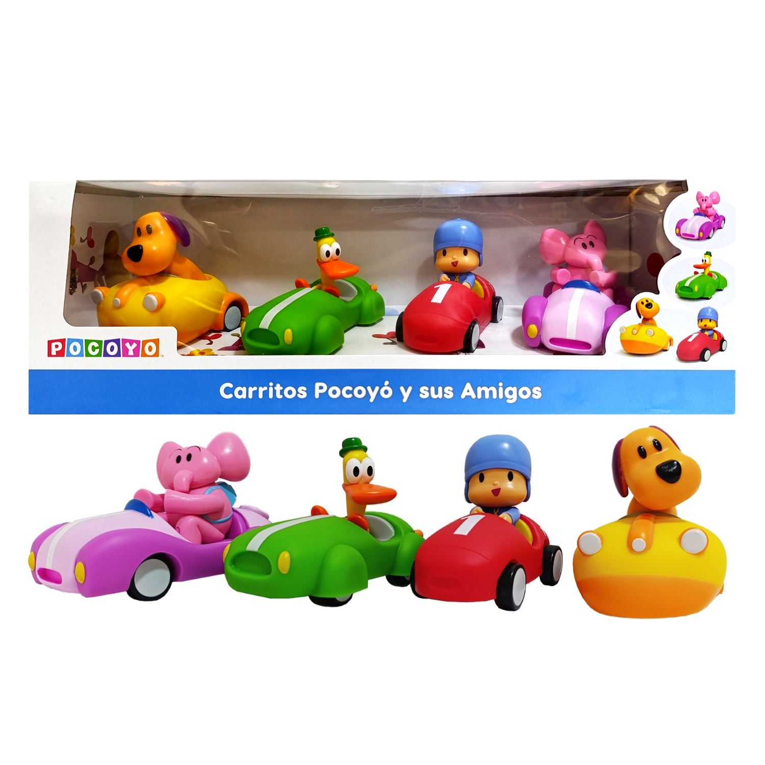 Juguete Set de Vehículos Pocoyo y sus Amigos 4pcs