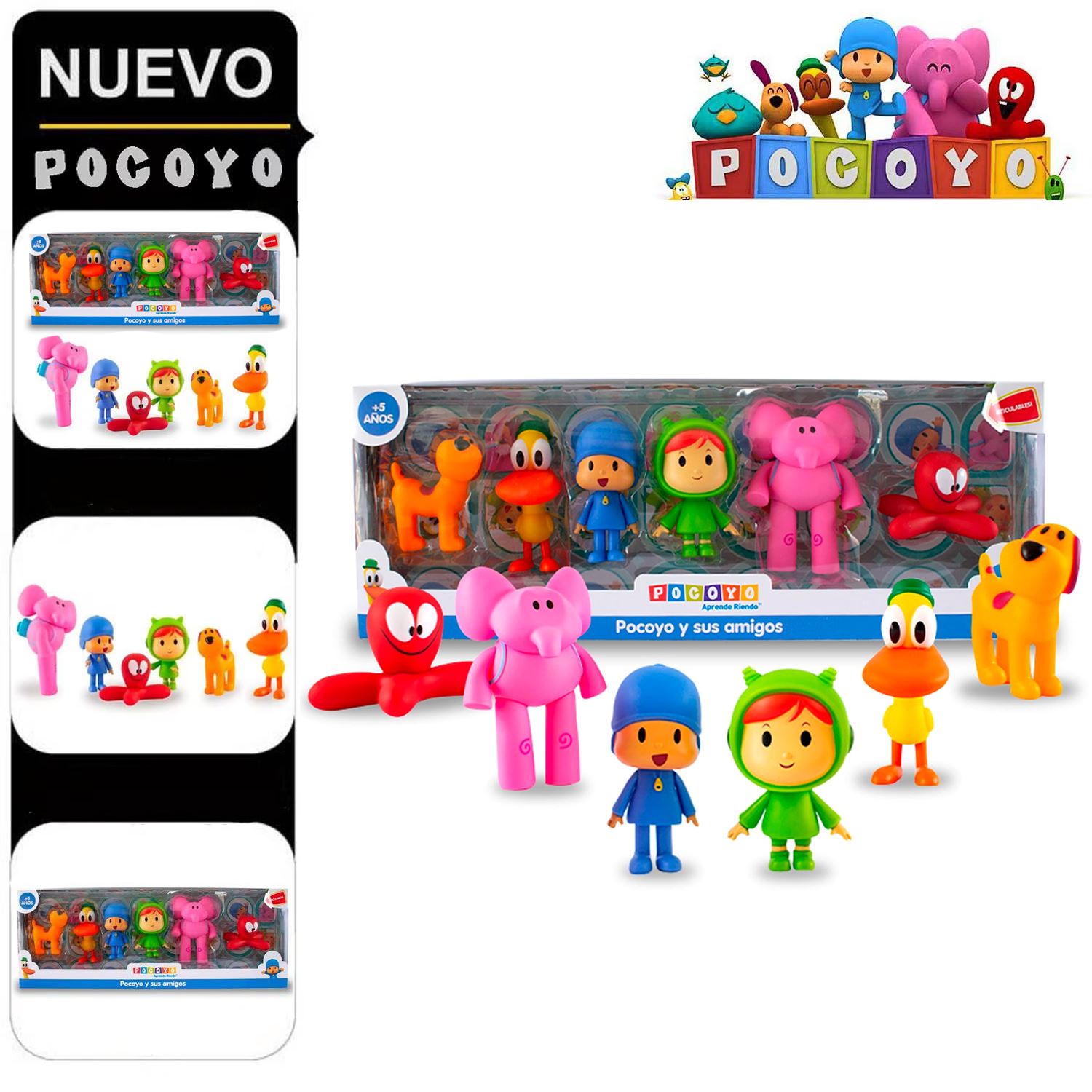 Set de Figuras Articulables Pocoyo y sus Amigos 6pcs
