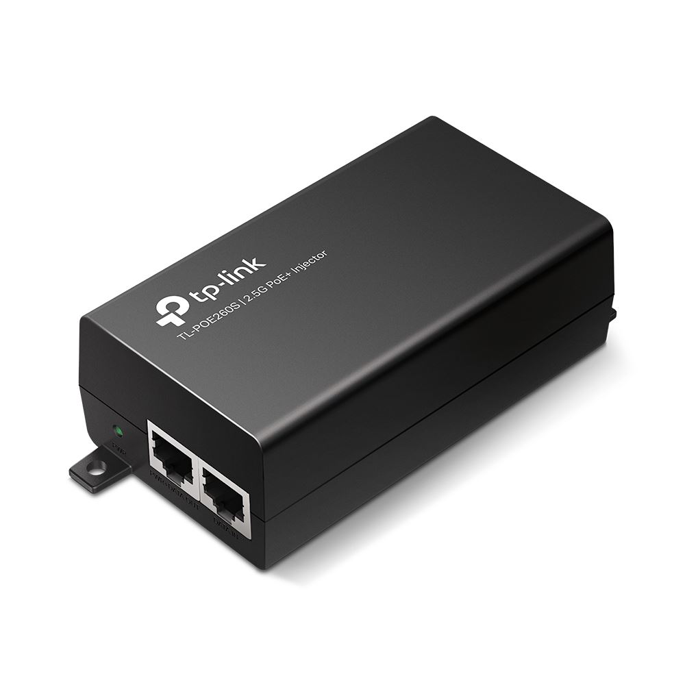 TP-LINK Inyector PoE+ 2.5G 30W IEEE 802.3afat RJ45 Gigabit para Cámaras y AP - TL-POE260S