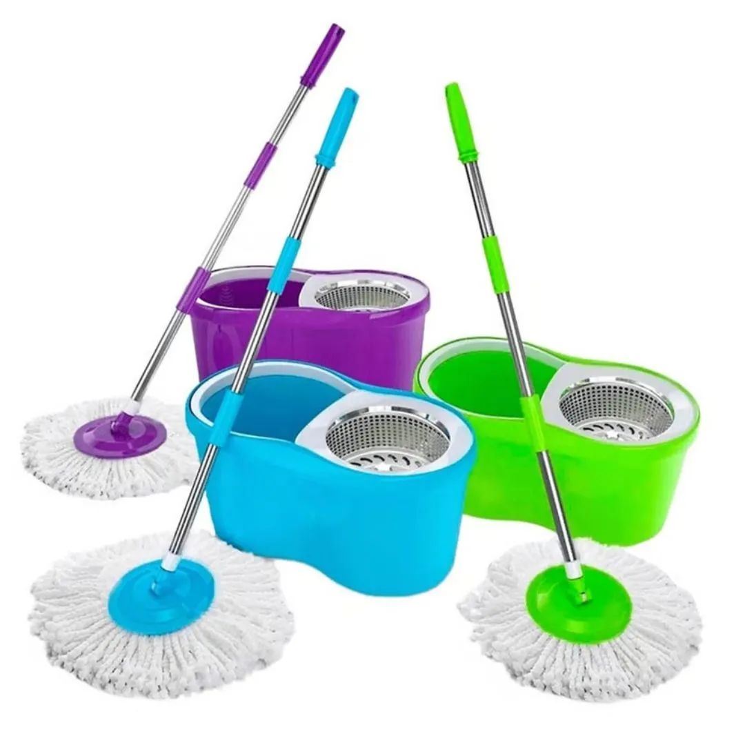 Balde Con Trapeador Automático Colores Variados