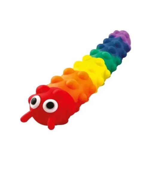 Juguete Sensorial Antiestrés Pop Fidget de Oruga – Relaja, Presiona y Disfruta