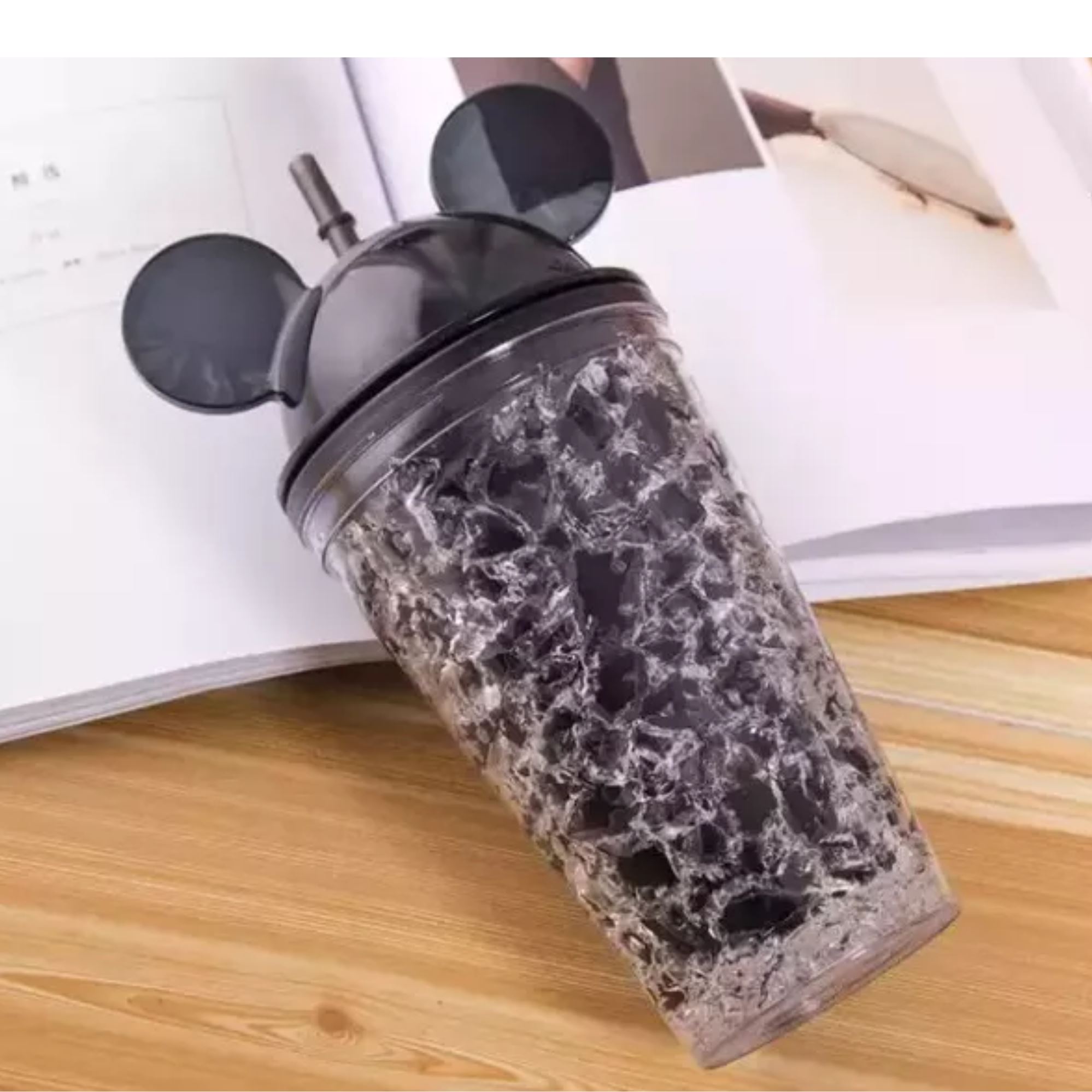 Vaso con Oreja con Gel Refrigerante - Capacidad 720 ml Negro