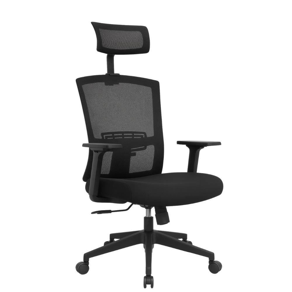 SILLA DE OFICINA PRESIDENCIAL ERGONÓMICA - CORP NEGRO