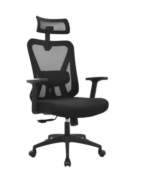 SILLA DE OFICINA PRESIDENCIAL ERGONÓMICA OV-DOLFIN MALLA NEGRO