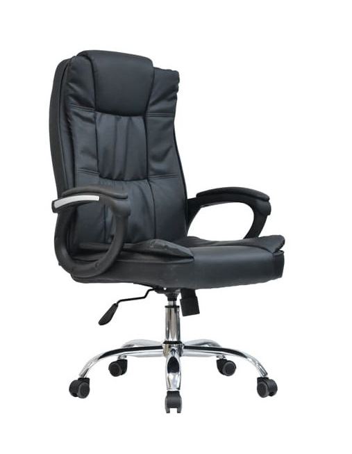 SILLA DE OFICINA PRESIDENCIAL ERGONÓMICA OV-KICKS  CUERO NEGRO