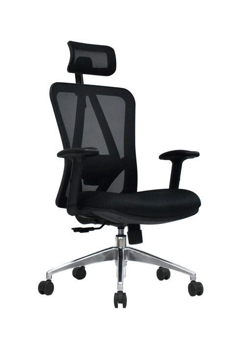 SILLA DE OFICINA PRESIDENCIAL ERGONÓMICA OV-LEVI MALLA NEGRO