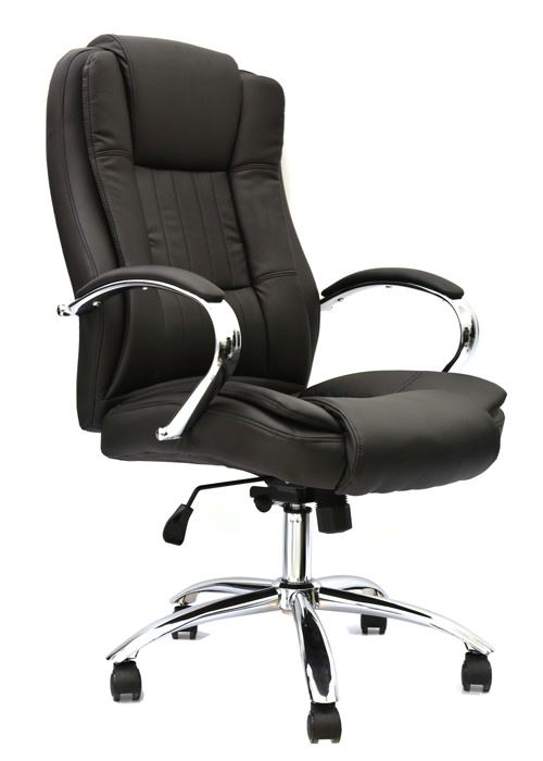 SILLA DE OFICINA PRESIDENCIAL ERGONÓMICA OV-MARCUS  CUERO NEGRO
