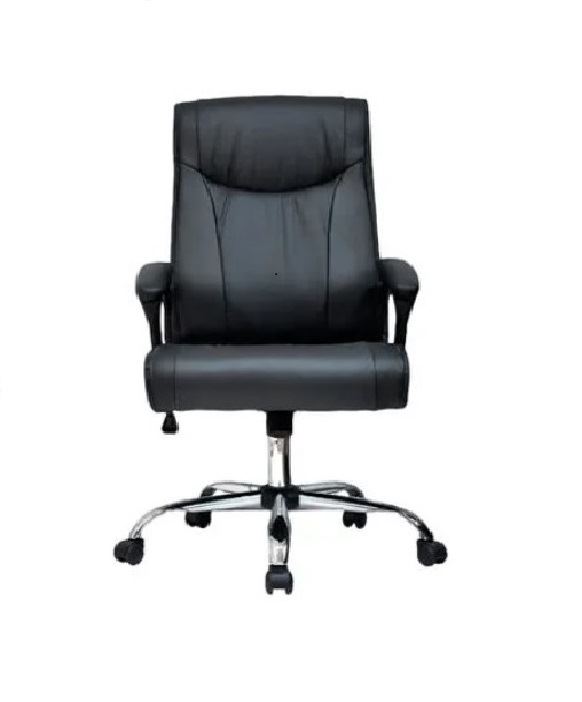 SILLA DE OFICINA PRESIDENCIAL ERGONÓMICA OV-VERA  CUERO NEGRO