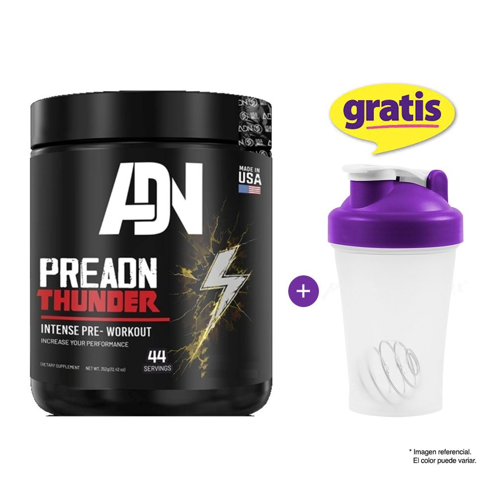 PRE ENTRENO ADN PREADN THUNDER 352GR FRUIT PUNCH + SHAKER
