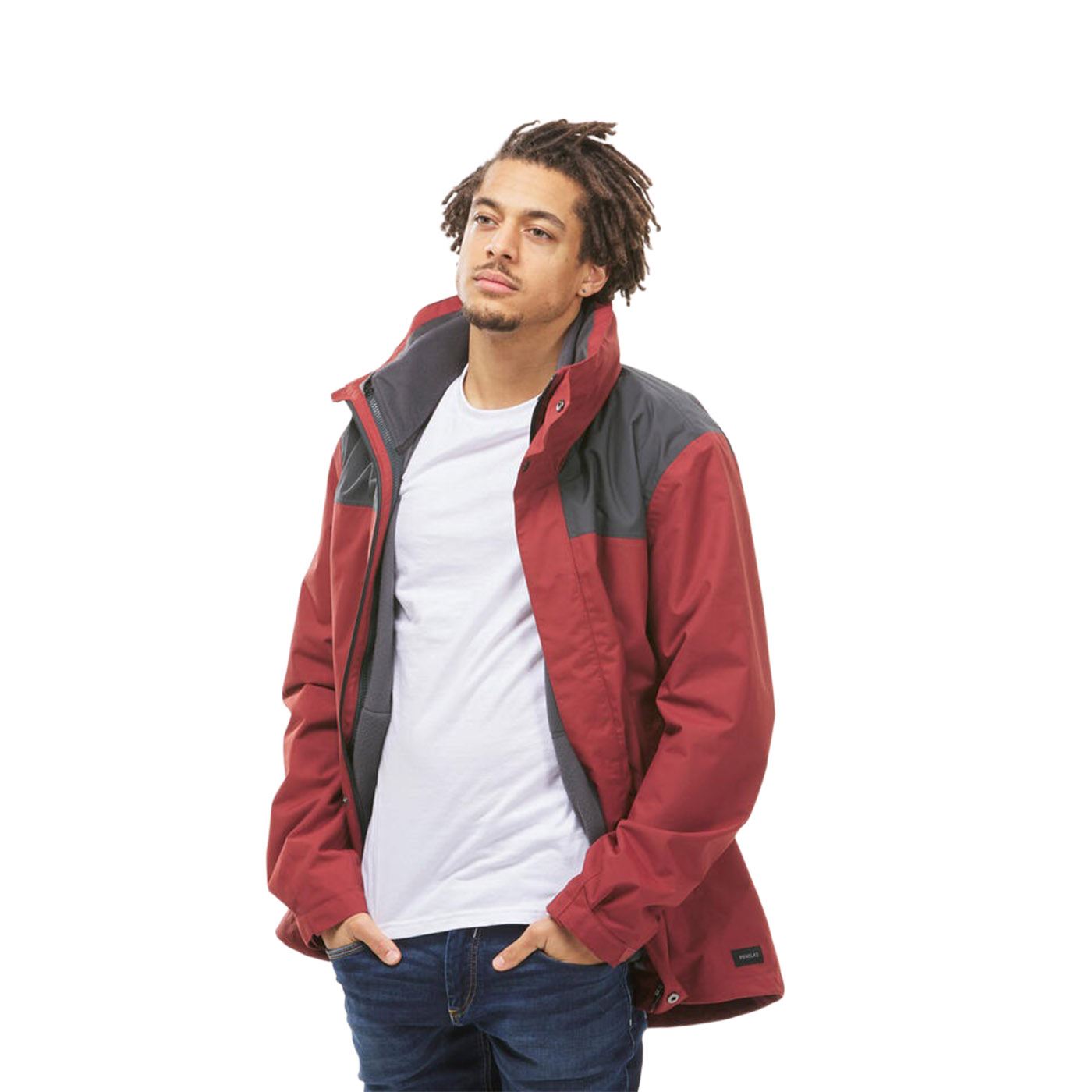 Casaca 3 en 1 impermeable travel 100 Forclaz (0 °C)