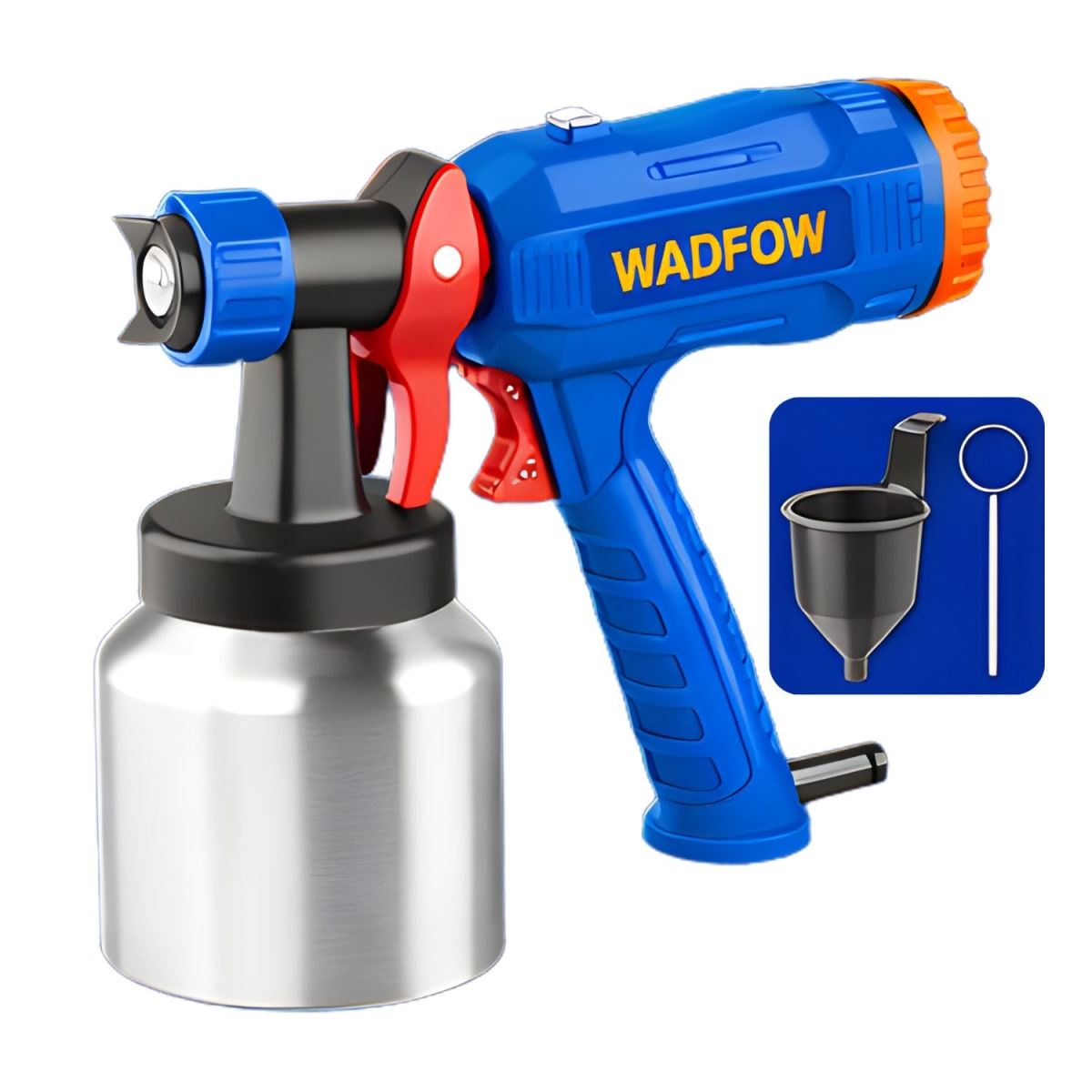 Pistola para Pintar 500W con vaso de aluminio 800ML Wadfow