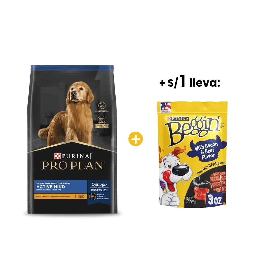 Pro Plan Adult 7+ Active Mind 15 Kg - Adulto Raza Med/Grande Mayor de 7 años