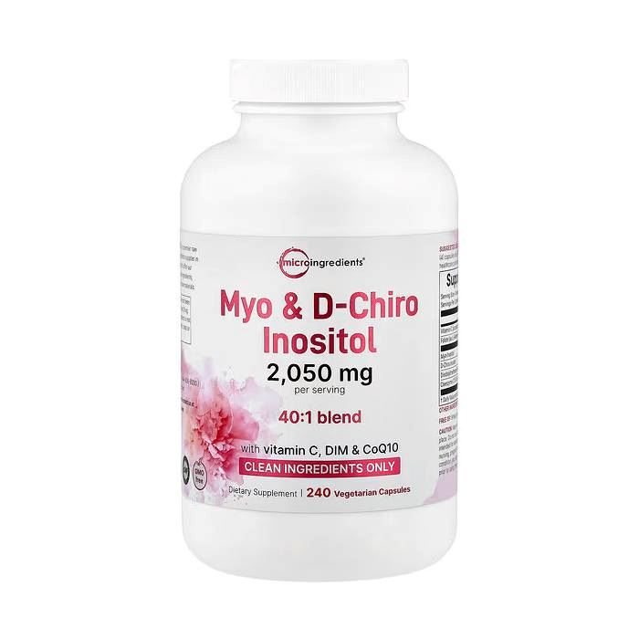 Microingredients Myo & D-Chiro Inositol 2050mg with vitamin c,dim, coq10 240 cap