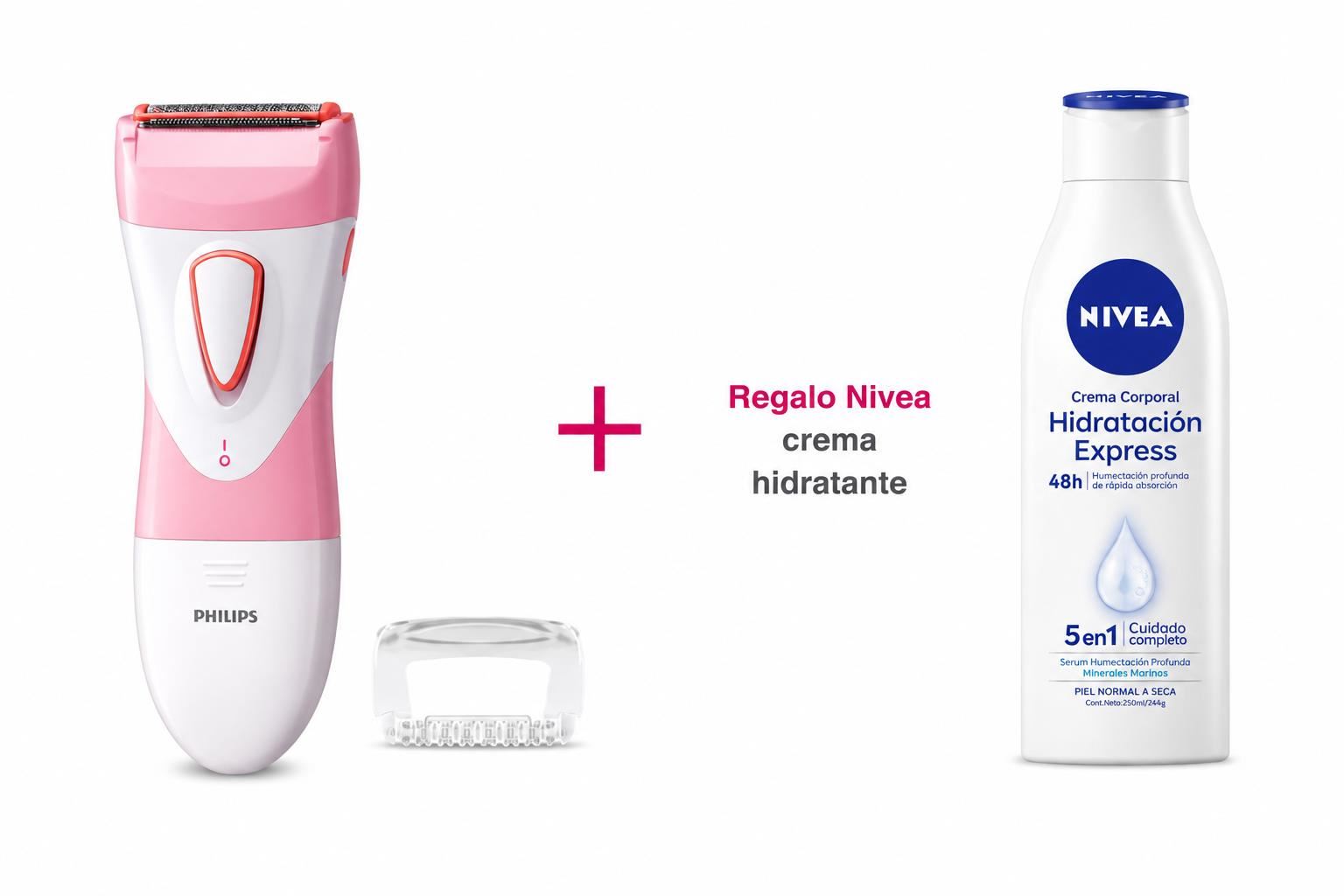 Philips SatinShave Essential HP6306/00 + Regalo Nivea Body Hidratación Express 250 ml
