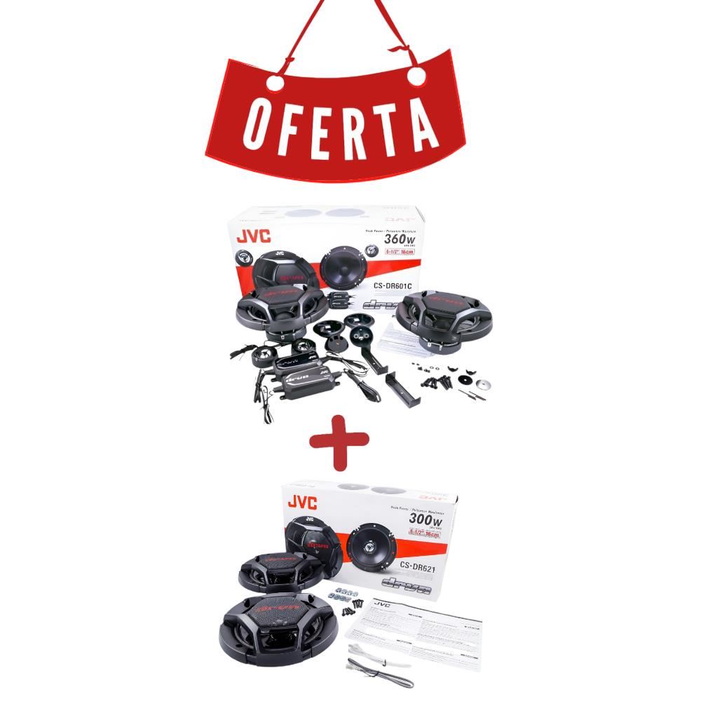 PROMOCIÓN SET DE PARLANTES JVC CS-DR601C + CS-DR621