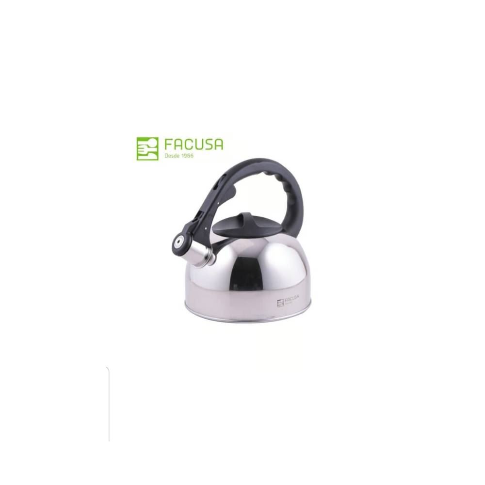 Tetera Acero Inoxidable Facusa de 2.5 litros con Silbador 989082501