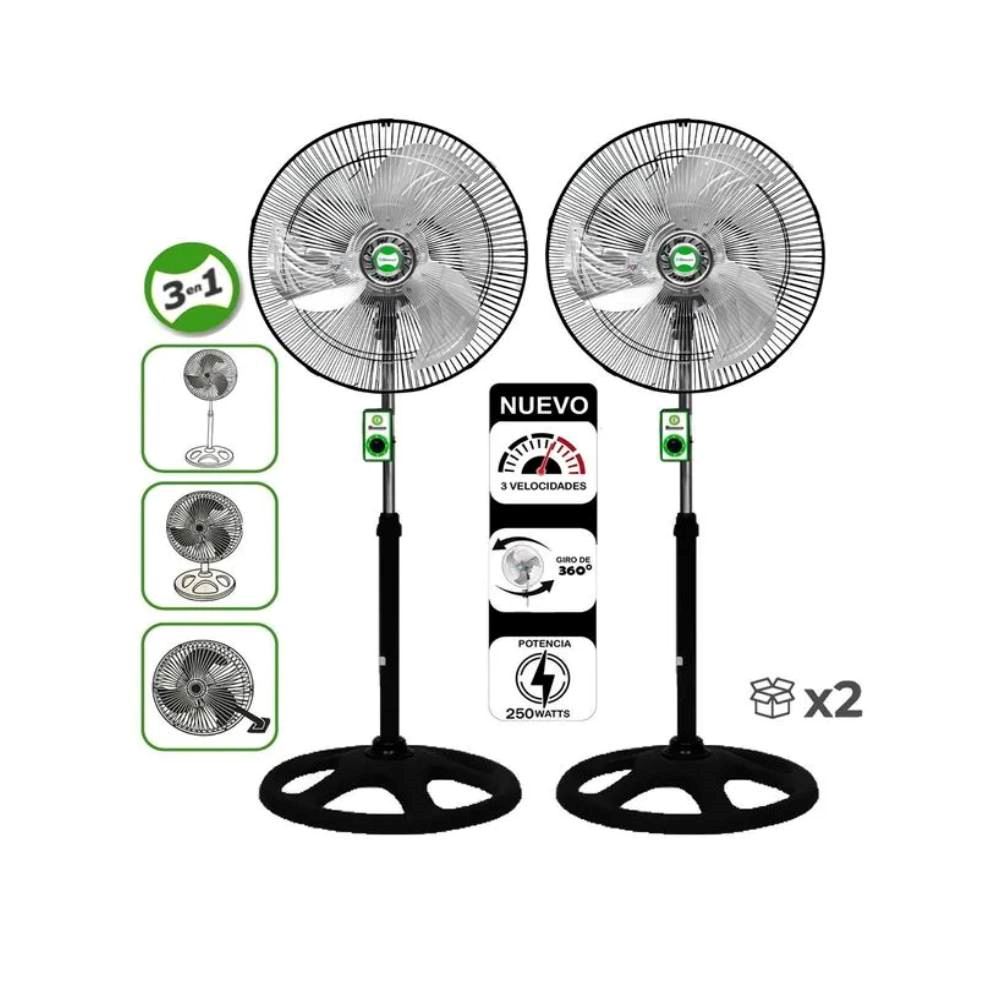 Ventilador Bossko BK-8220VO 3 en 1 de 18" X 2 Unidades