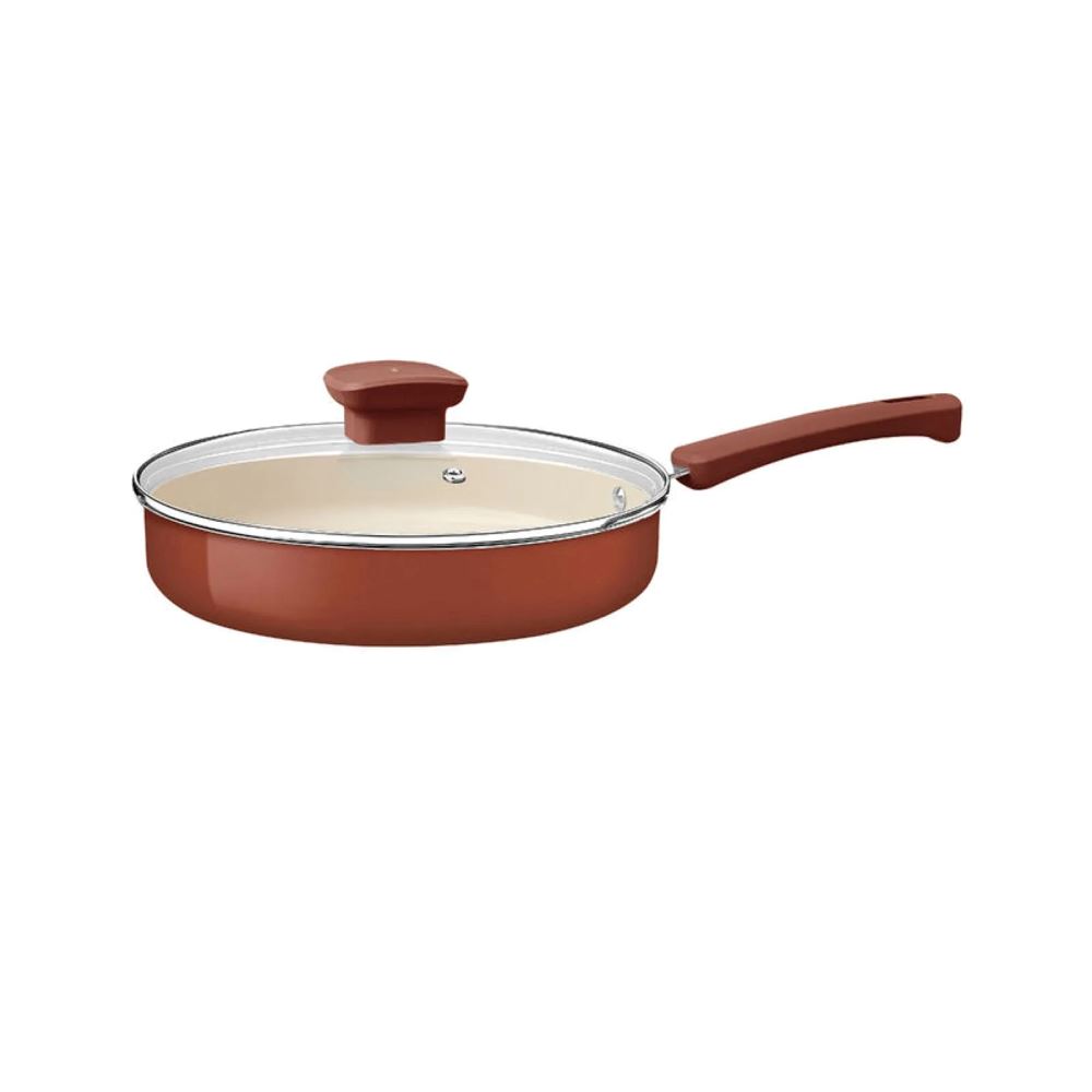 Sartén Recta Tramontina Veronese 22 cm 1.7 L Aluminio Reciclado con Tapa
