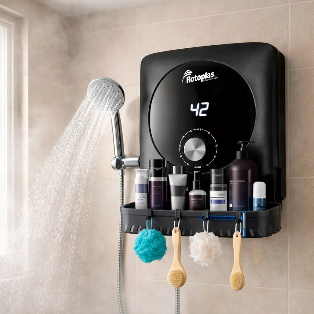 Rapiducha Eléctrica Rotoplas Majestic Black 4500W