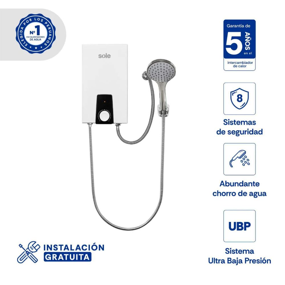 Sole Advantage 4500W: Agua Caliente al Instante para tu Hogar