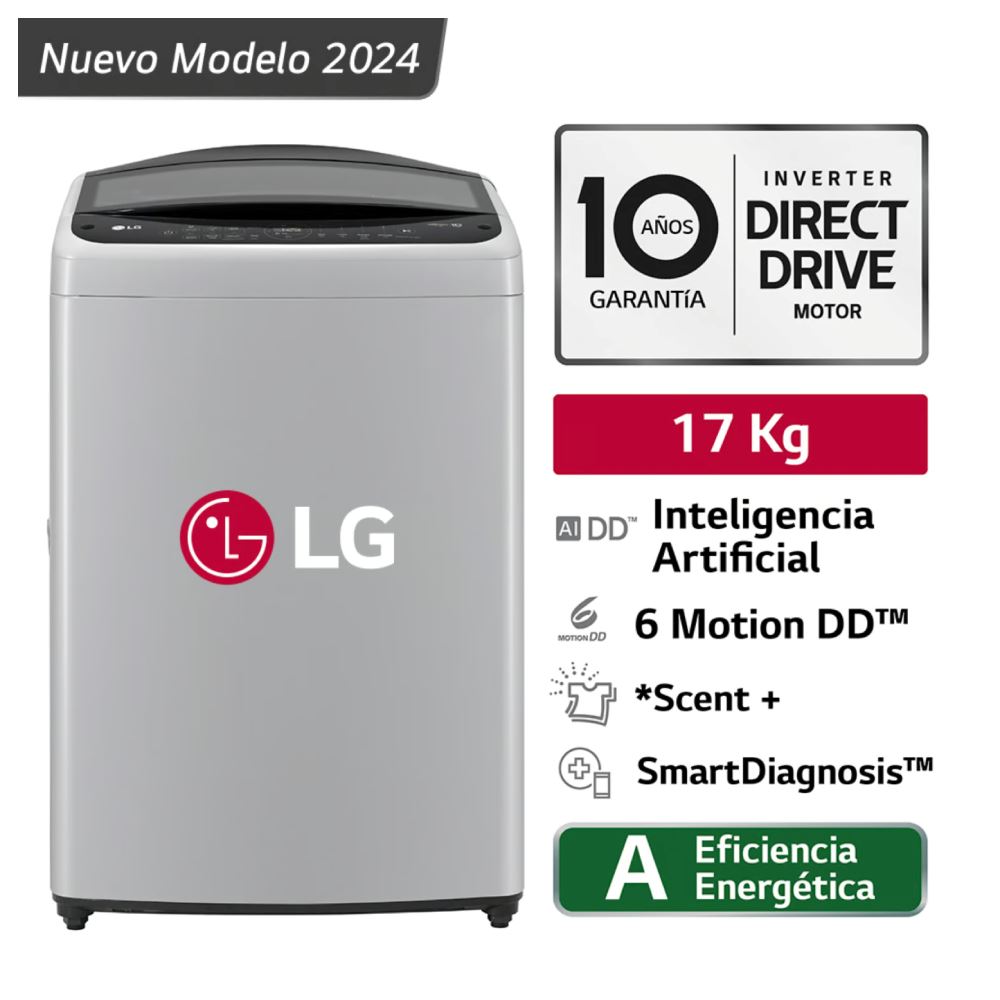 Lavadora de 17 kg carga superior con AI DD -WT17DV6T