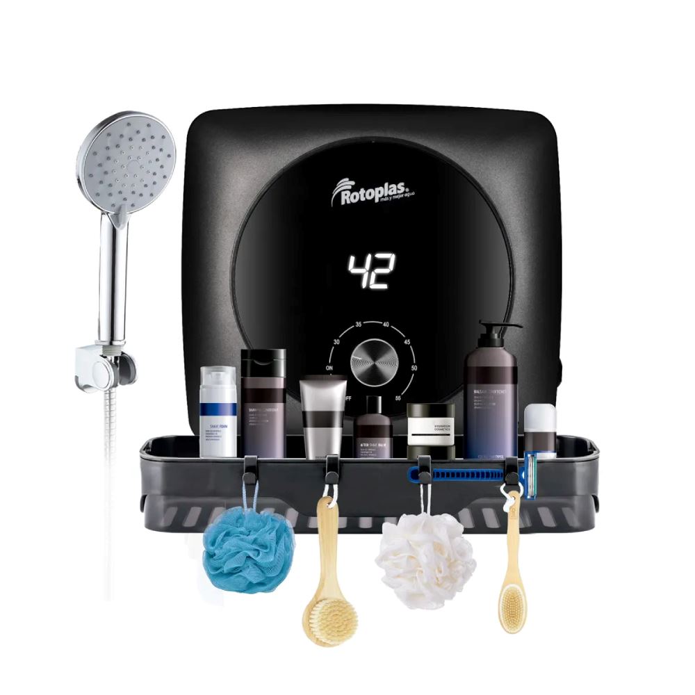 Rapiducha Eléctrica Rotoplas Majestic Black 4500W