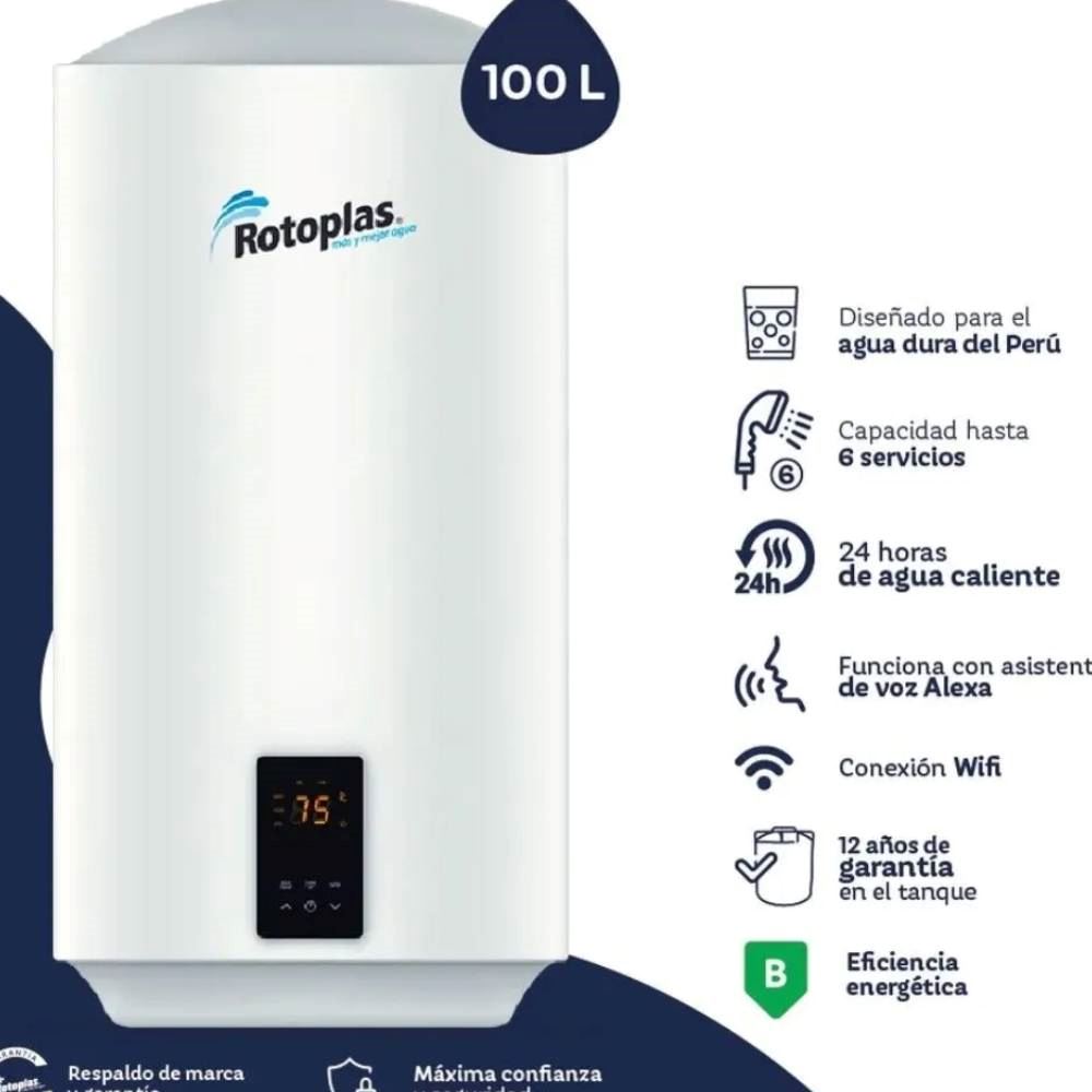 Terma de Acumulacion Ecosmart Wifi 100L 500468 - Rotoplas