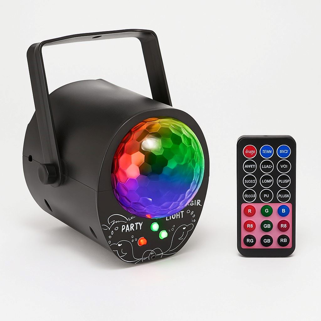 Luz De Fiesta Led 3 En 1 Con Control Remoto Y Activación Por Sonido