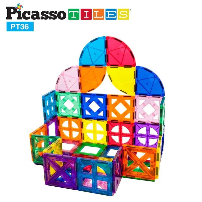 Juego de Bloques Magnéticos con Ventanas y Semi Circulos de 36 piezas