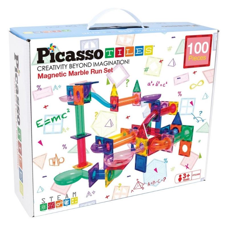 Bloques Magnéticos Pista de Canicas  de 100 piezas