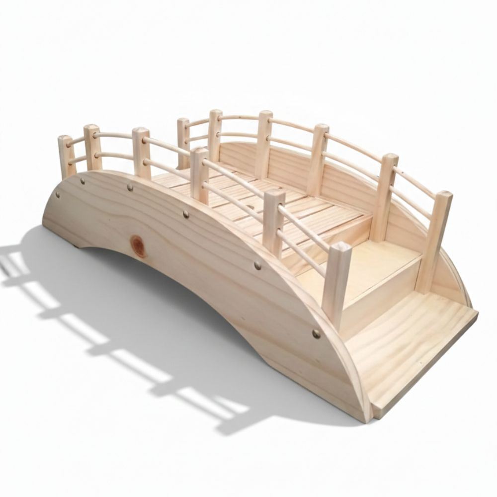 Puente de Bocaditos en Madera de Pino  Acabado Natural Mate - Bandeja Fuente de bocaditos