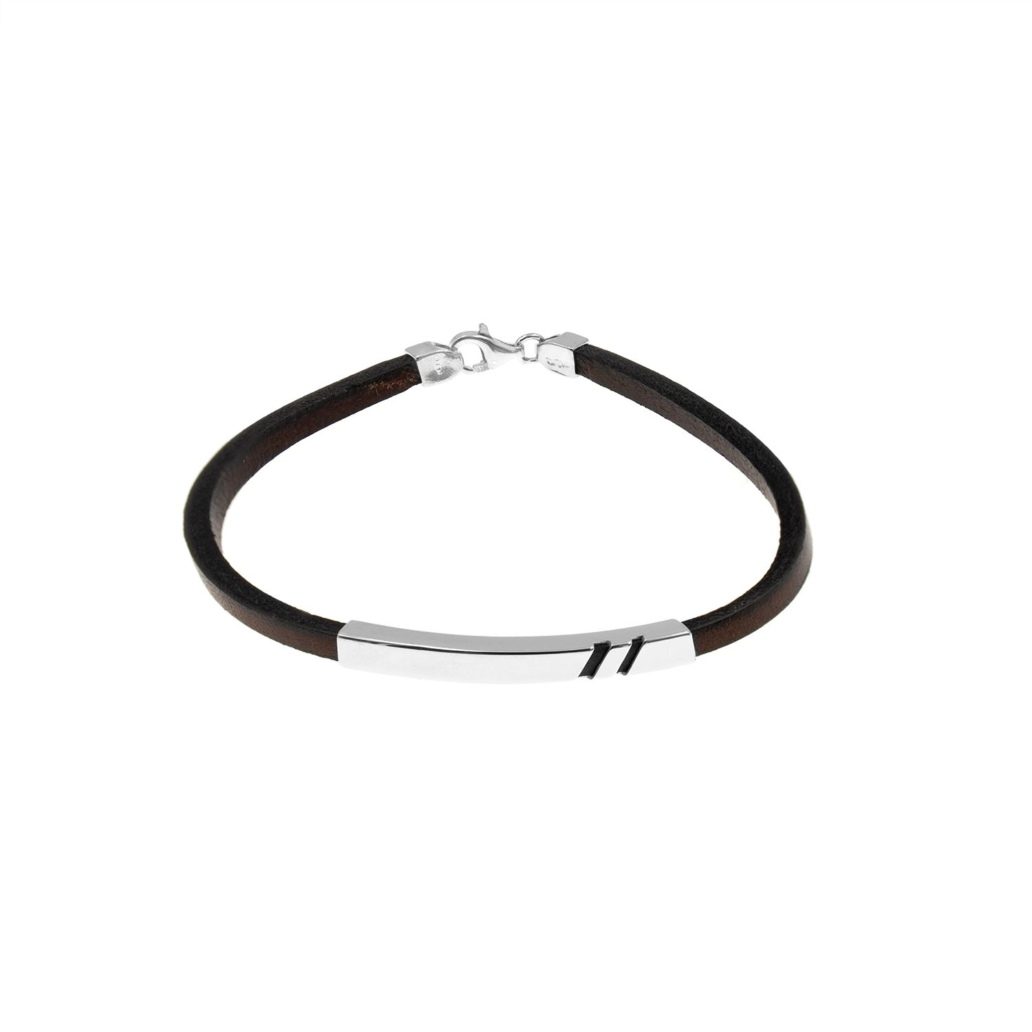 Pulsera Placa Plata 925 Hombre