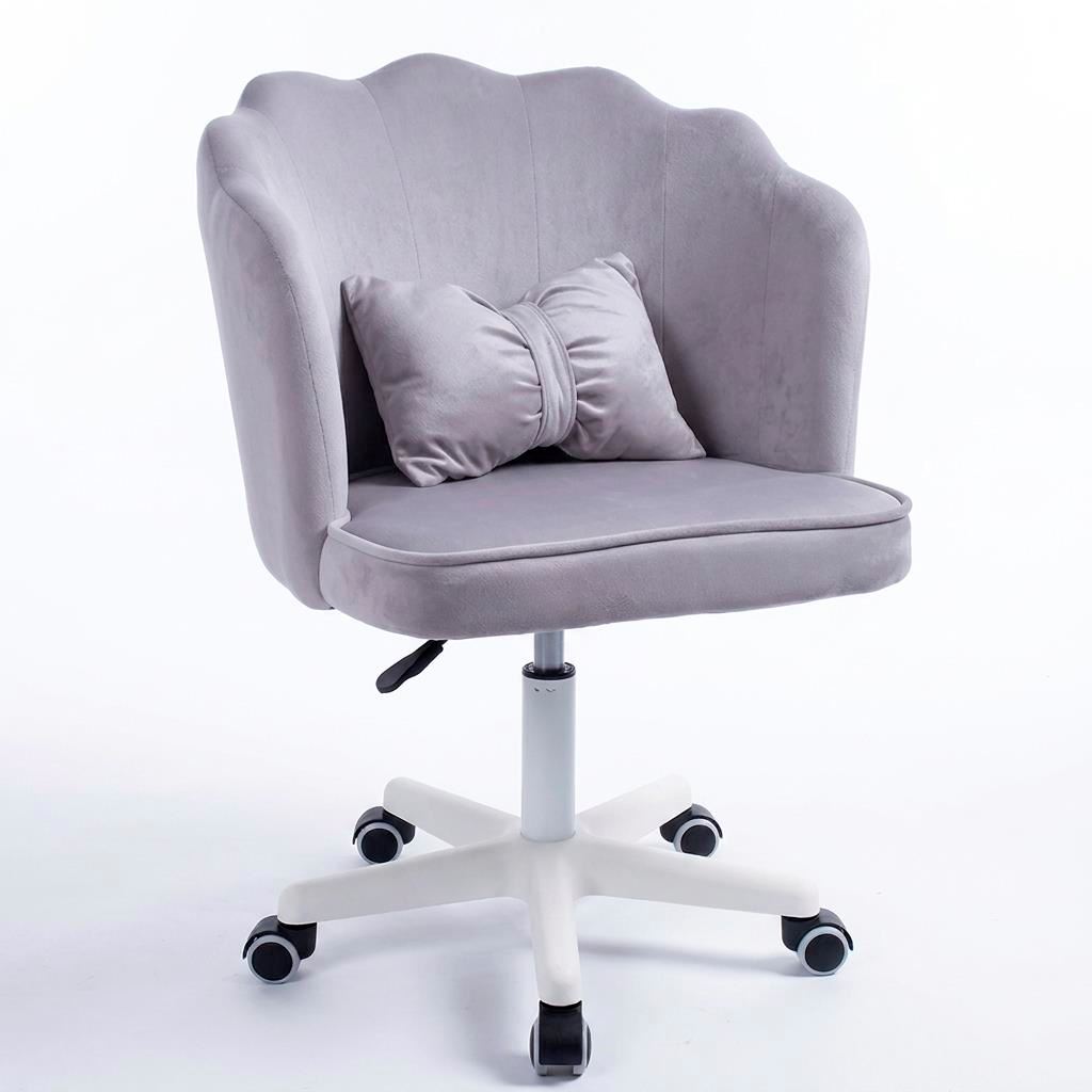 Silla Giratoria de Escritorio Oficina Tocador Q1 Gris Claro Buckingham